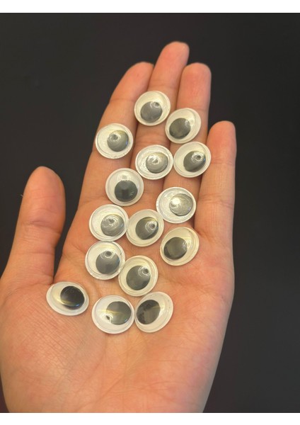 15 Adet 1 cm Plastik Yapıştırma Oynar Göz Oyuncak Bebek Göz fiyatları