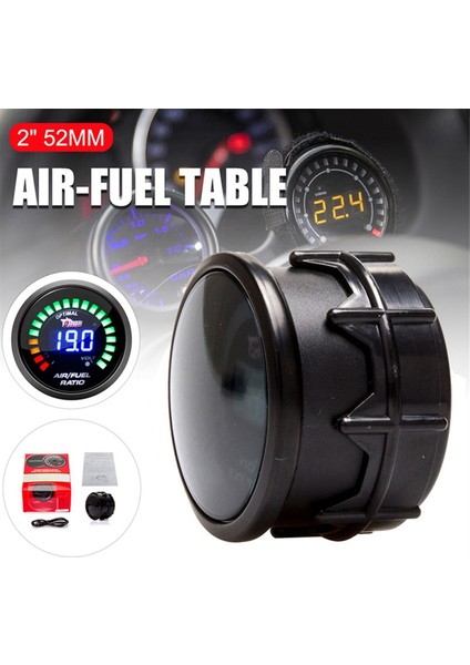 Dragon Gauge Air Fuel Afr Gösterge LED Ekran 2 Inç (52 Mm) Hava Yakıt Gösterge Kiti 12V Araba Için (Yurt Dışından) modelleri