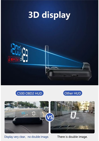 Araba Obd Hud Kafa Yükselik Görünümü Hedece Toprak Projektörü Projektör (Yurt Dışından) fırsatları