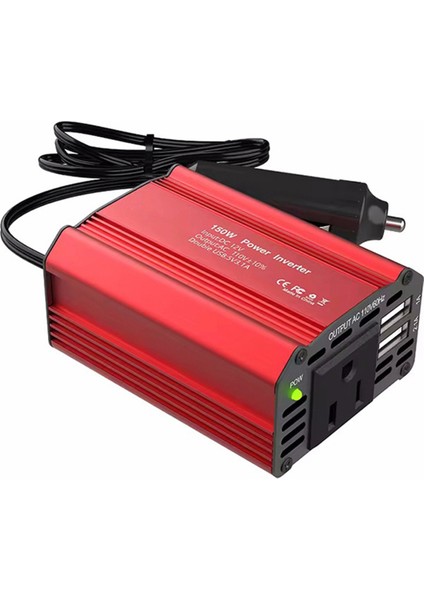 Yeni 150W Araba Inverter 12V Ila 110V Güç Dönüştürücü Booster Booster Otomotiv Invertör Güç Dönüştürücü Boğaz B Abd Fişi (Yurt Dışından)