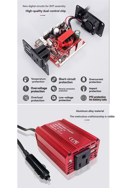 Yeni 150W Araba Inverter 12V Ila 110V Güç Dönüştürücü Booster Booster Otomotiv Invertör Güç Dönüştürücü Boğaz B Abd Fişi (Yurt Dışından) fırsatları