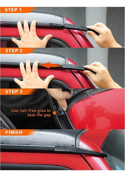 Yükseltilmiş Versiyon Araba Çatı Yağmur Oluk Uzantıları Jeep Wrangler Jk Jku 2011-2017 Için Yağmur Groove Diverter (Yurt Dışından) fiyatları