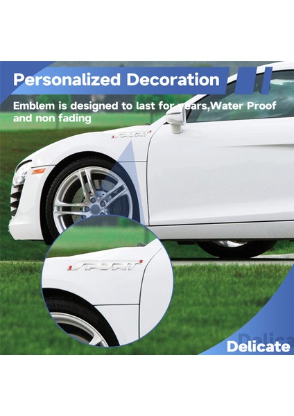 Sport Logo Amblem Araba Gagası Çamurluk Rozeti 3D Sticker Metal Çıkartma Aksesuar Gümüş (Yurt Dışından) indirimleri