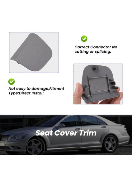 Ön Koltuk Kapağı Trim Paneli A2219180530 A2219180430 Mercedes Benz S-Serisi W221 S350 Emniyet Kemer Döşeme Kapağı Gri (Yurt Dışından) indirimleri