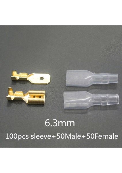 200PCS Dişi Erkek Kürek Kıvrım Terminalleri 22-16 Awg Otomobil Ses Hoparlörü Için Kol Tel Şartı Konnektörü, 6.3mm (Yurt Dışından) fiyatları