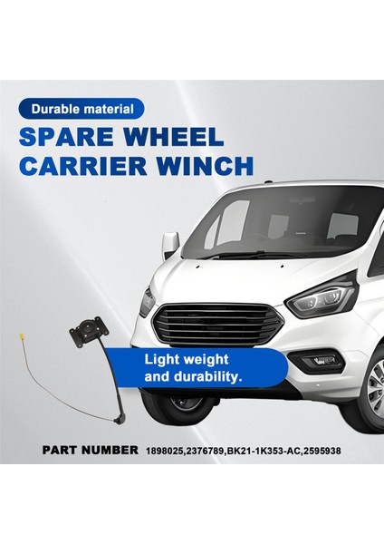 BK21-1K353-AC, 2595938&#39;DE Ford Transit Mk8 ve Özel 2.2 2.0 Fwd Rwd 12 Için Araba Yedek Tekerlek Taşıyıcı Vinç (Yurt Dışından) fırsatları