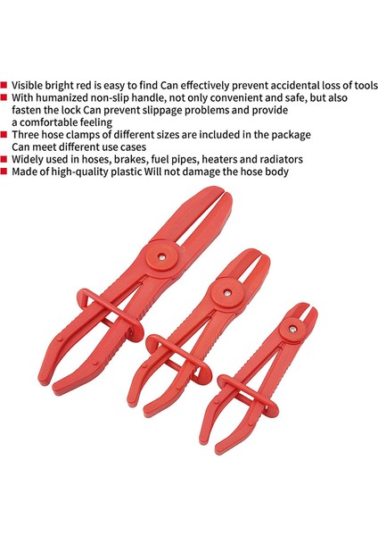 Hortum Çimdik Pense, 3pcs Plastik Hortum Kelepçe Alet Boru Tüpü Pense Kesme Anti Kayma Sapı (Yurt Dışından) fırsatları