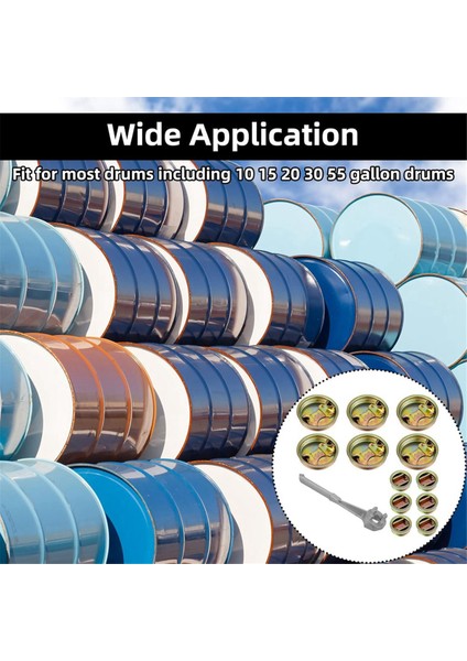 20 Adet Metal Davul Bung Fiş Conta 2 Inç ve 3/4 Inç Çelik Bung Kapak Alüminyum Bung Anahtarı Varil Bung Kapaklar (Yurt Dışından) fiyatları