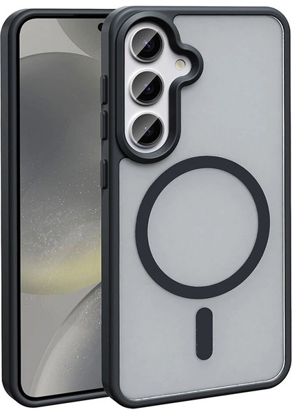 Samsung Galaxy S25 Fe Kılıf Magsafe Şarj Özellikli Mat Arka Yüzey Lopard Sio Kapak