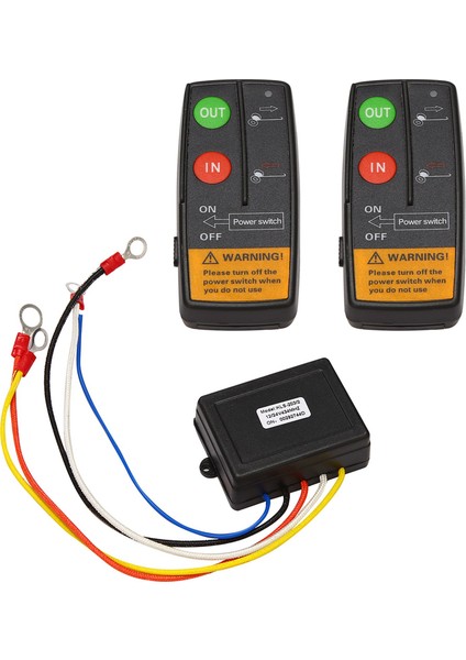 24V 50FT Otomatik Kablosuz Konsol Vinç Araç Atv Suv Kamyonu Için Uzaktan Kumandalı Araba Kılavuzu Verici Düğme Konsolu (Yurt Dışından)