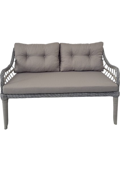 Kaş 2+1+1+Sehpa Bahçe Balkon Mobilyası,gri Kumaş /gri Rattan modelleri