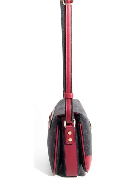 Siyah - Bordo SP784 Kadın Çapraz Çanta modelleri