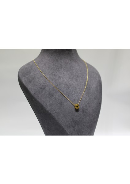 14 Ayar Altın Ö Harfi Kolye Zinciriyle Beraber