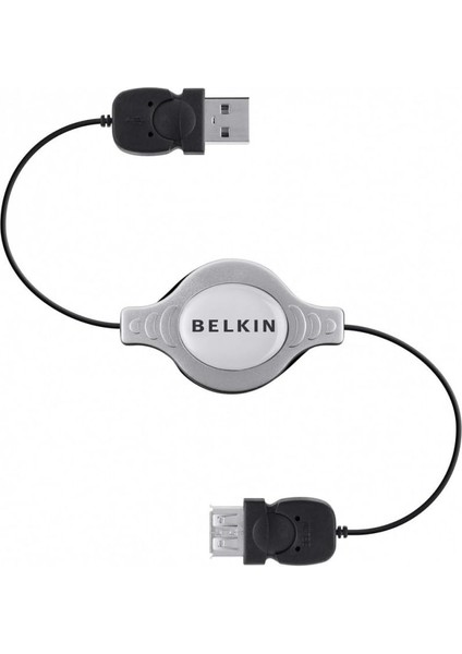 Belkin USB 1m Makaralı Siyah Uzatma Kablosu