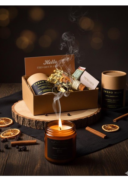 %100 Doğal Anti Tobacco Kokulu Mum, Konsept Hediyelik Mum, Kibrit, Bolluk Bereket Tütsü Demeti indirimleri