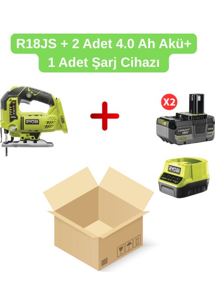 R18JS Akülü Dekupaj (Lithium Ion 18 V)+ 2 Adet 4.0 Ah Akü+ 1 Adet Şarj Cihazı