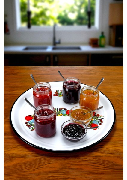 50 No Emaye Sini Sofra, Yemek Sunum Tepsi, Yer Sofrası Çinko ~48 cm fırsatları