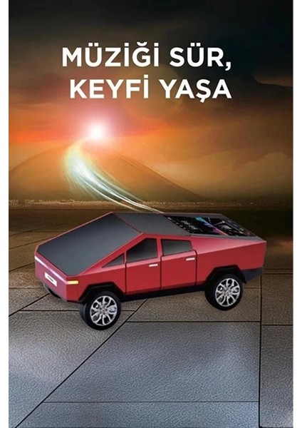 D68 Cyber Model Araba Tasarımlı Bluetooth Hoparlör 15W Güçlü Ses Rgb LED /tws/usb Kırmızı - Lisinya modelleri