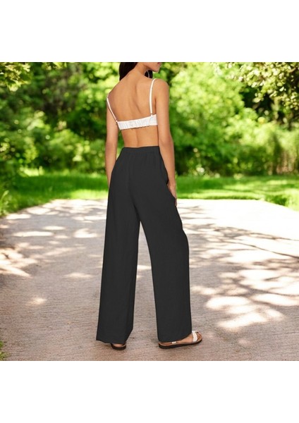 Günlük Beli Bağzıklı Keten Pantolon fiyatları