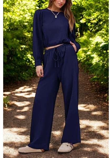 Yazlık Balon Kol Rahat Keten Takım indirimleri