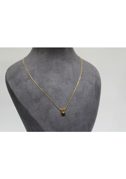 14 Ayar Altın U Harfi Kolye Zinciriyle Beraber