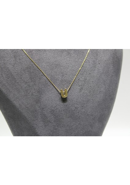 14 Ayar Altın Ü Harfi Kolye Zinciriyle Beraber fiyatları