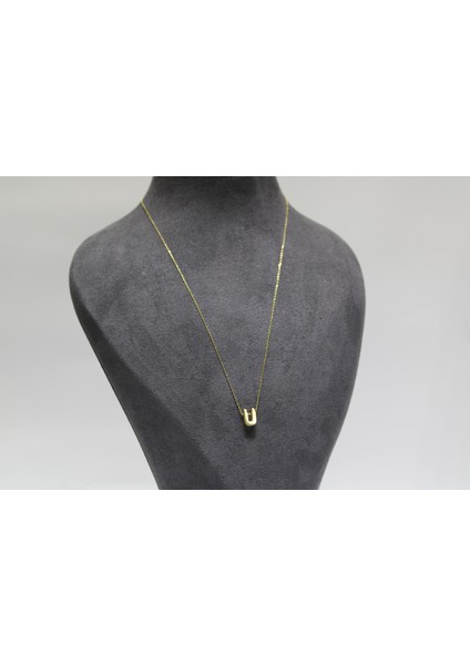 14 Ayar Altın Ü Harfi Kolye Zinciriyle Beraber fırsatları