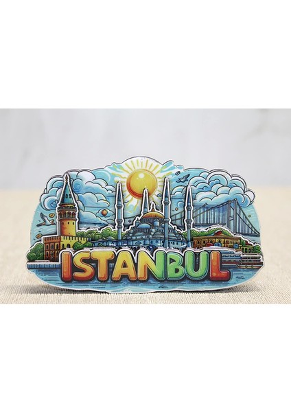Ahşap Istanbul Temalı Magnet ALK4601 - Lisinya