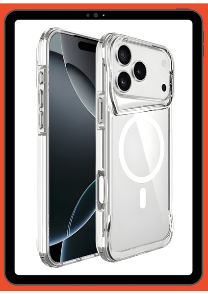 İphone 17 Pro Max Kılıf Lopard Magsafe Şarj Destekli T-max M-gsafe Kapak Sararmayan Telefon Kılıfı