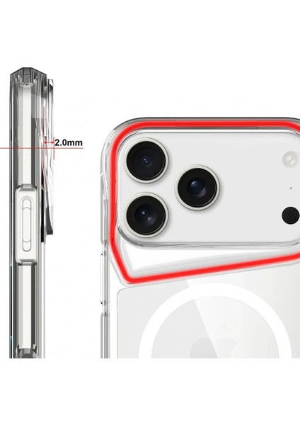 İphone 17 Pro Max Kılıf Lopard Magsafe Şarj Destekli T-max M-gsafe Kapak Sararmayan Telefon Kılıfı