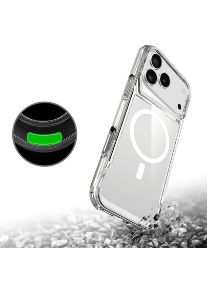 İphone 17 Pro Max Kılıf Lopard Magsafe Şarj Destekli T-max M-gsafe Kapak Sararmayan Telefon Kılıfı