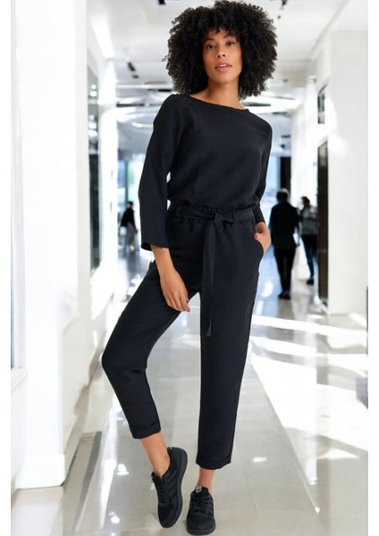 Yazlık Beli Kemerli Alt Üst Keten Takım fiyatları