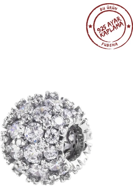 Pave Yuvarlak Charm
