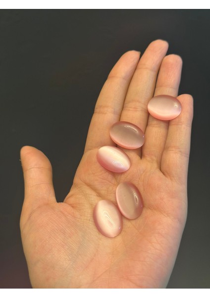 6 Adet Sedef Pembe Cam Yapıştırma Boncuk Set 2x1 cm modelleri