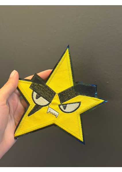 Deri Kızgız Surat Yıldız Arma Dikiş Aksesuarı 16X16 cm modelleri