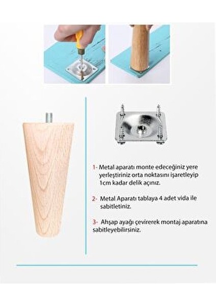 Koltuk Ayağı Kayın Ağacından Üretilmiş 8 cm Uzunluk 7.5 cm Çap Boyasız indirimleri