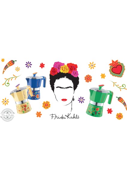 Frida Kahlo - 3 Cup Moka Pot Yeşil fiyatları