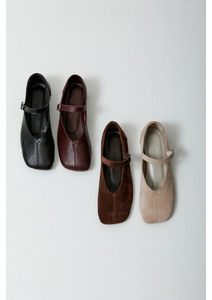 Dora Kadın Tokalı Deri Babet