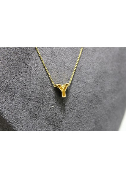 14 Ayar Altın Y Harfi Kolye Zinciriyle Beraber indirimleri