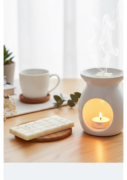 Tealight Hediyeli Buhurdanlık Koku Tableti %100SOYAWAX Melts Buhurdanlık Mumu,buhurdanlık Kokulu Mum