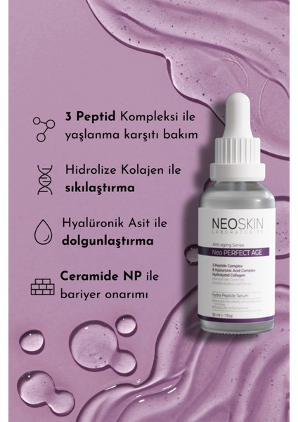 Perfect Age - Dolgunlaştırıcı, Nemlendirici, Anti-Aging Peptit Serumu (3peptide + 8 Ha Complex +H.collagen) fırsatları