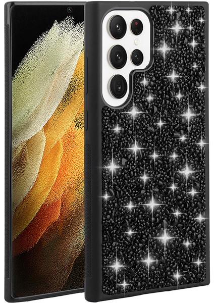 Galaxy S23 Ultra Kılıf Parlak Taşlı Tasarım Linea Kapak fiyatları