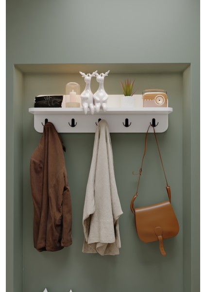 Duvar Tipi Askılık Raflı Portmanto Askı Dekoratif Elbise Askılığı 70 cm fiyatları