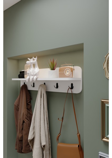 Duvar Tipi Askılık Raflı Portmanto Askı Dekoratif Elbise Askılığı 70 cm modelleri