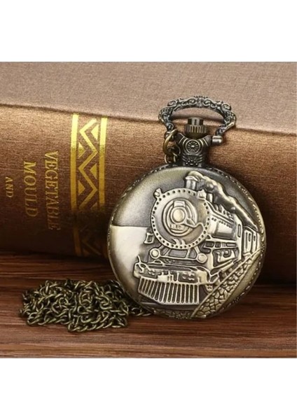 Zincirli Askılı Tren Modelli Antik Köstekli Saat fiyatları