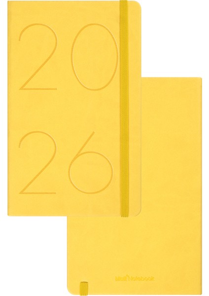 2026 Yılı 13X21 cm Günlük Ajanda Sarı modelleri