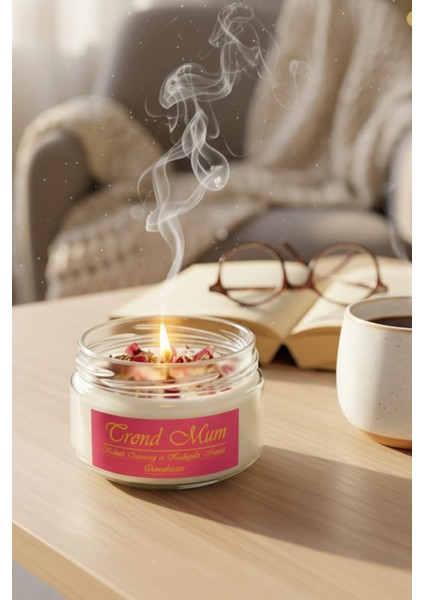 Gül Kokulu Romantik Huzur Aromaterapi Mum , Dekoratif Mum , Hediyelik Mum modelleri