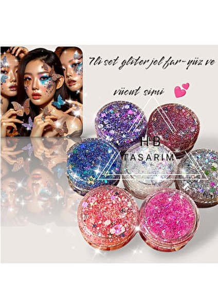 Glitter Jel Far Seti 5 ml Mat ve Işıltılı Seçeneklerle Profesyonel Makyaj İçin fiyatları
