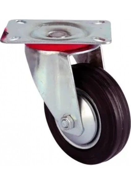 Servis Tekeri - Tablalı Siyah Döner - Çap 125 mm