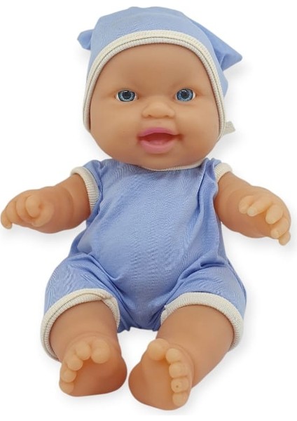 Kıyafetli Et Bebek 35 cm - LMN208 - Mavi (Lisinya)